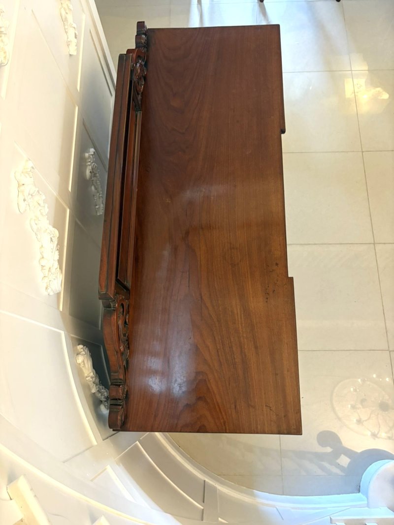 Antique Victorian Quality Carved Figured Mahogany Sideboard - Image 12